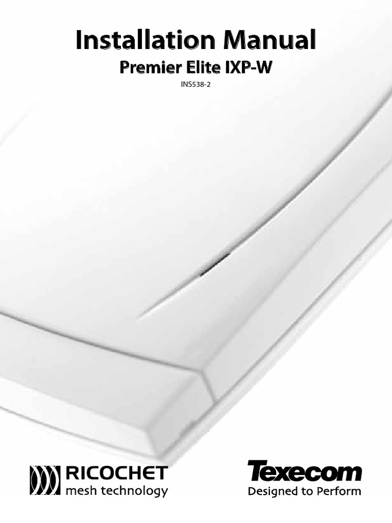 Premier Elite IXP-W Installation Guide | PDF | Switch | Computer Hardware