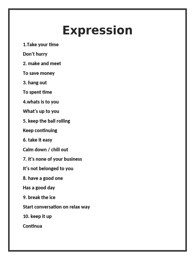 Common English Expressions Explained | PDF