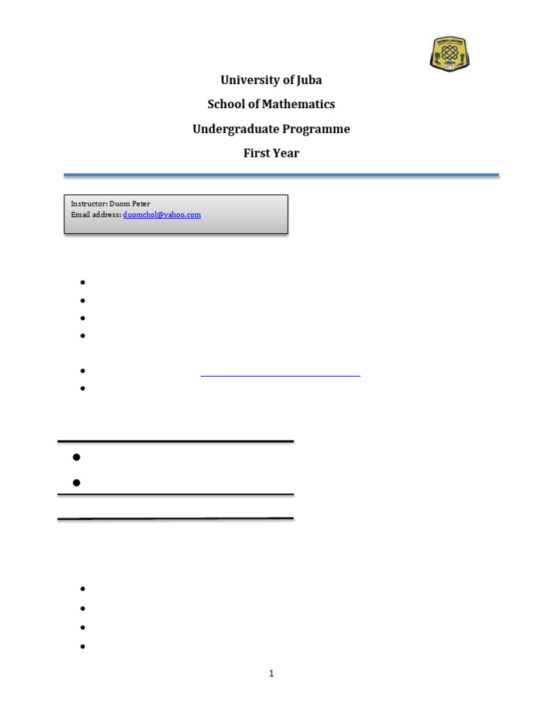 Basic Mathematics II Lecture Notes | PDF | Variable (Mathematics ...