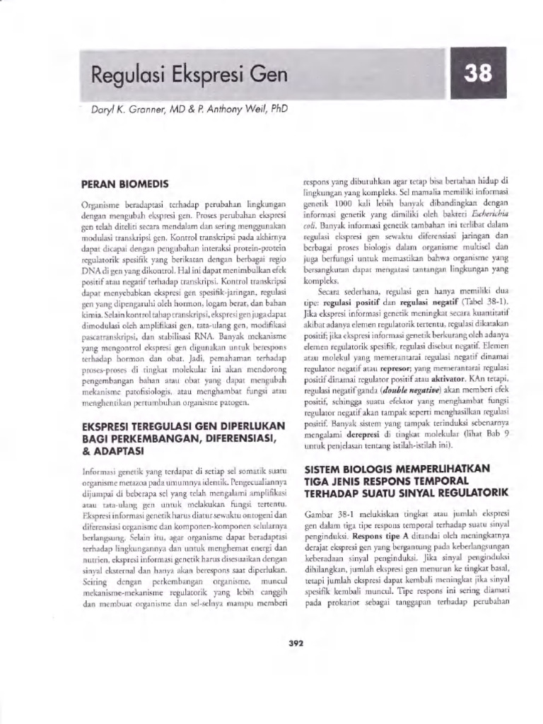 Regulasi Ekspresi Gen dalam Adaptasi Organisme | PDF