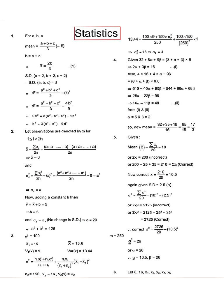 Statistics | PDF