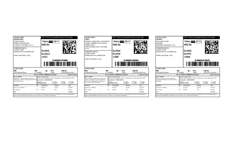 Ms Sub Order Labels | PDF | Payments | Business Documents