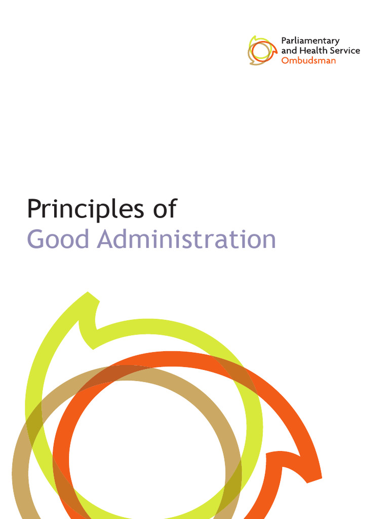 Principles of Good Administration Guide | PDF | Justice | Crime & Violence