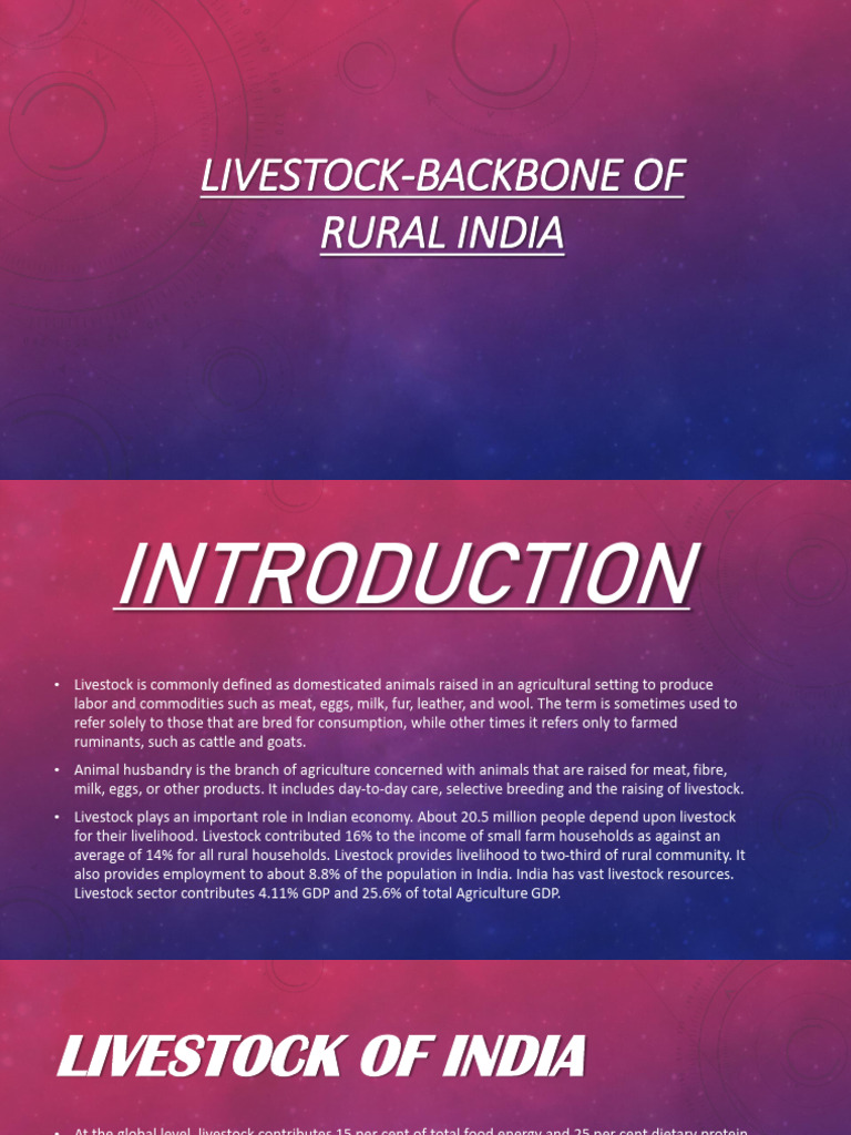 Livestock-Backbone of Rural India | PDF | Livestock | Agriculture