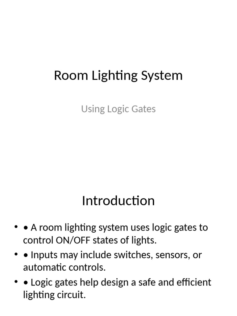 Logic Gate Room Lighting System | PDF
