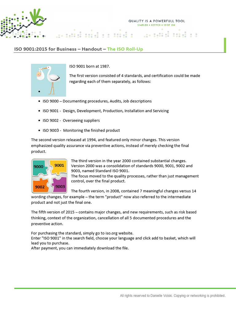 6 Handout Hands On ISO 9001 Roll Up | PDF
