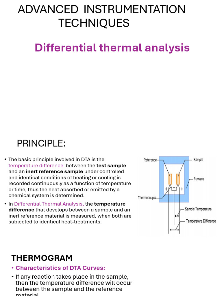 Differential Thermal Analysis Techniques | PDF | Thermal Analysis ...