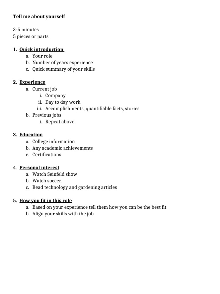 Crafting Your Personal Introduction | PDF