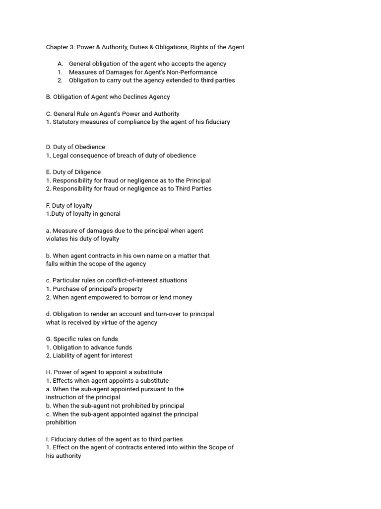 Agent's Duties and Powers Explained | PDF | Law Of Agency | Legal Liability
