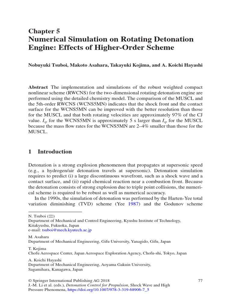 Numerical Simulation on Rotating Detonation | PDF | Reaction Rate ...