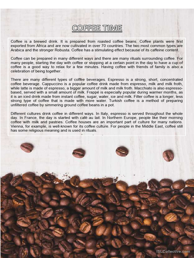 Coffee Time | PDF | Coffee | Drink
