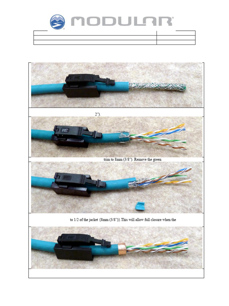 10 250036 - Assy Proc RJ45 3M Type Field Install | PDF | Electrical ...