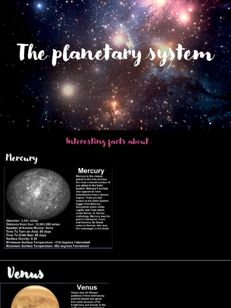 The Planetary System 1 | PDF