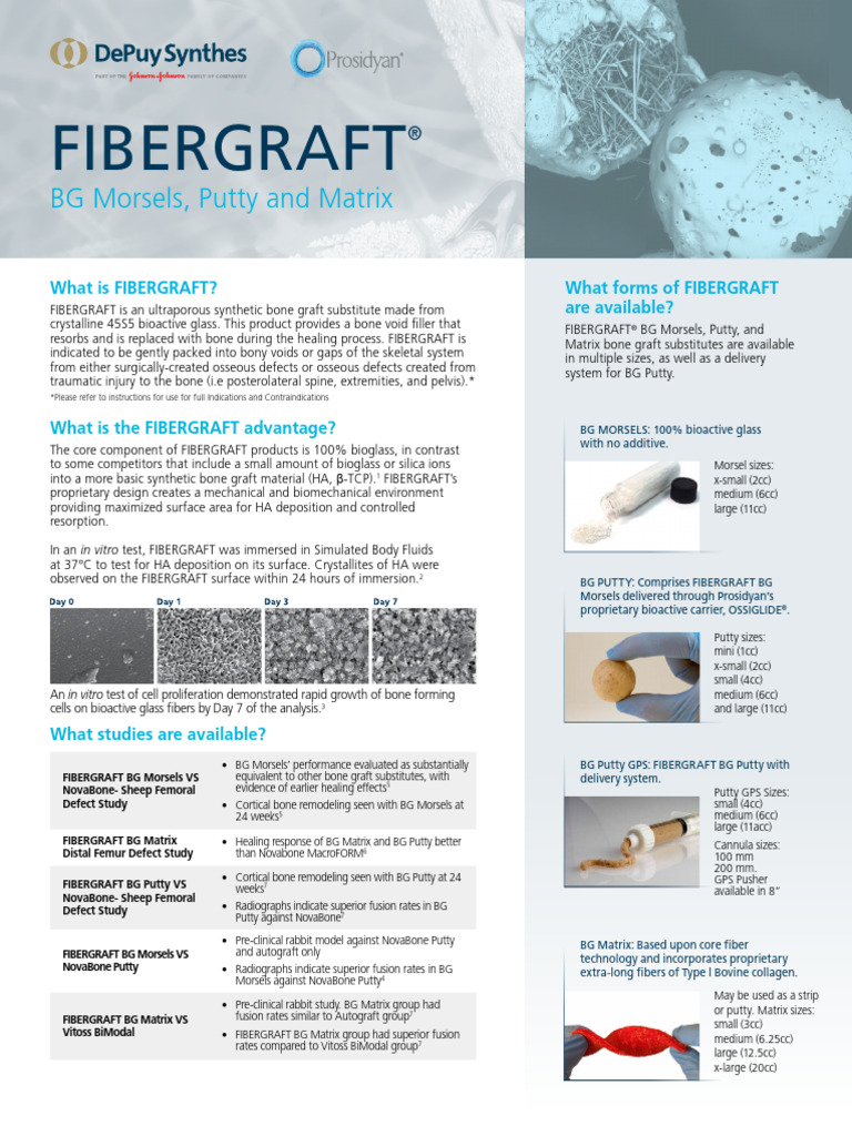 FIBERGRAFT Bone Graft Substitutes Overview | PDF | Bone