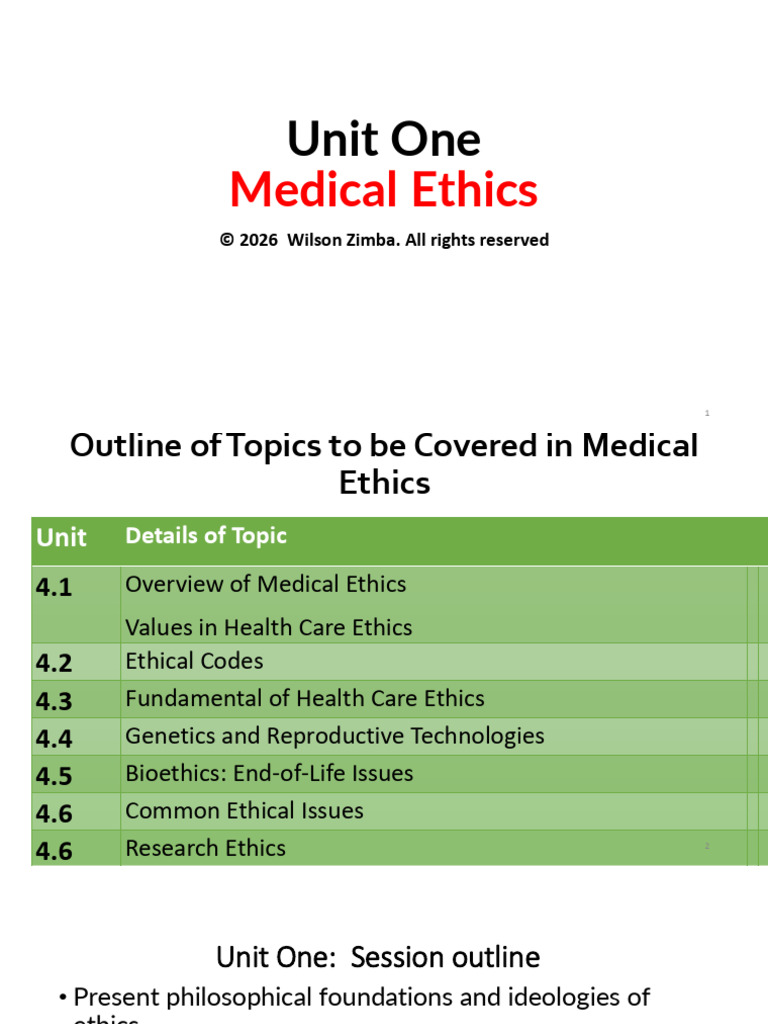 Medical Ethics: Principles and Dilemmas | PDF | Medical Ethics ...