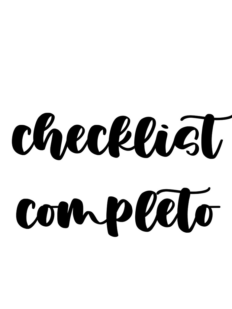 Checklist Completo Duas Linhas | PDF