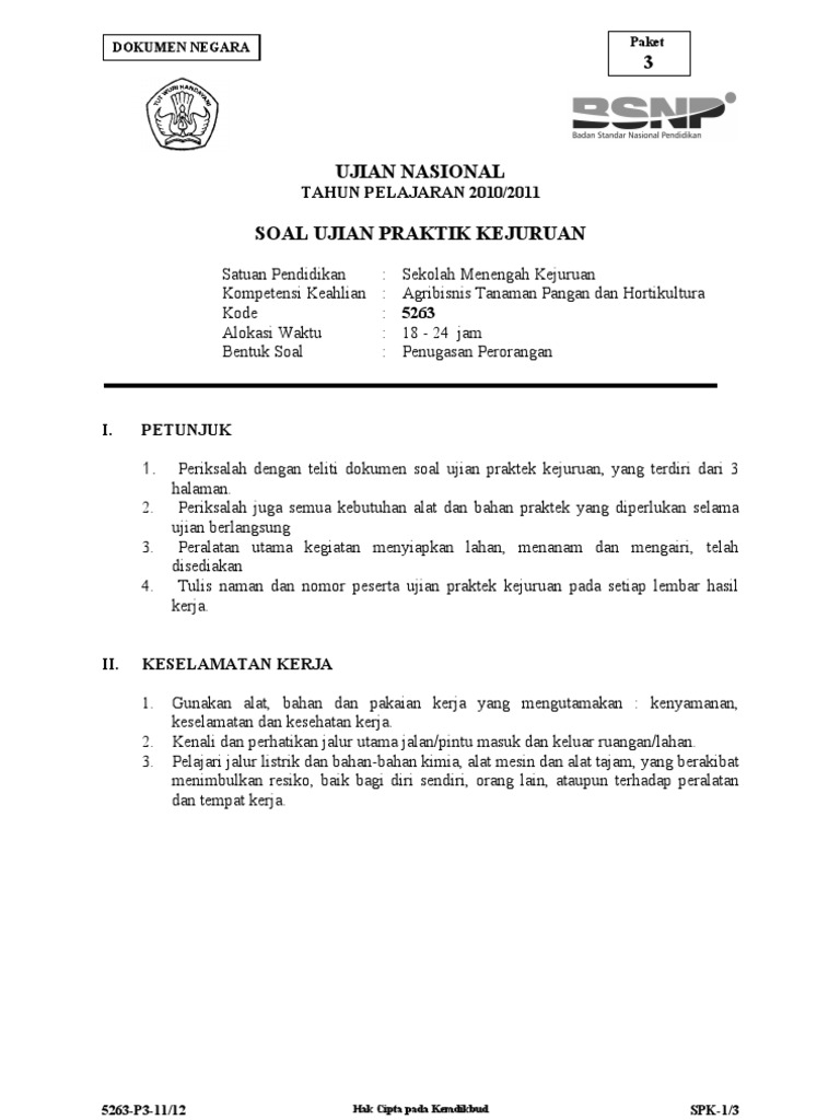 5263 P3 Spk Agribisnis Tanaman Pangan Dan Hortikultura
