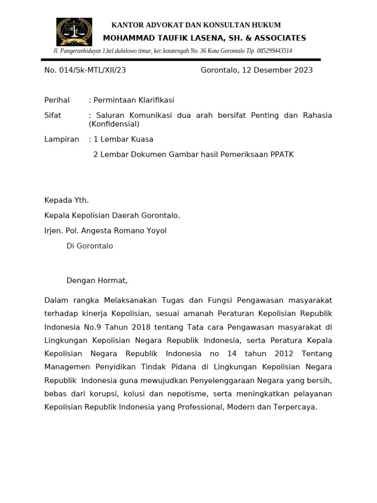 Surat Kap | PDF
