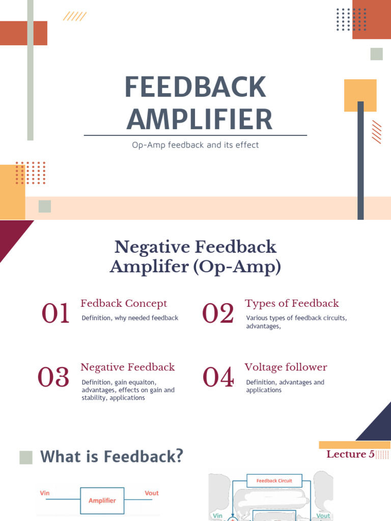Op-Amp Feedback Amplifier Guide | PDF | Operational Amplifier | Feedback