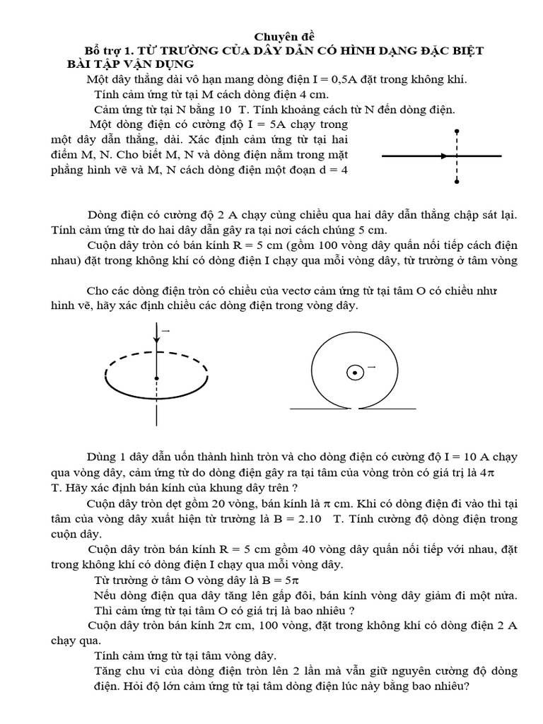 1.Btvn Bổ Trợ 1. Bài Tập Tu Truong Cua Day Dan Co Hinh Dang Dac Biet | PDF