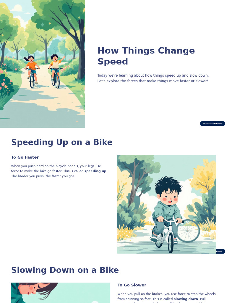 How Things Change Speed (1) | PDF