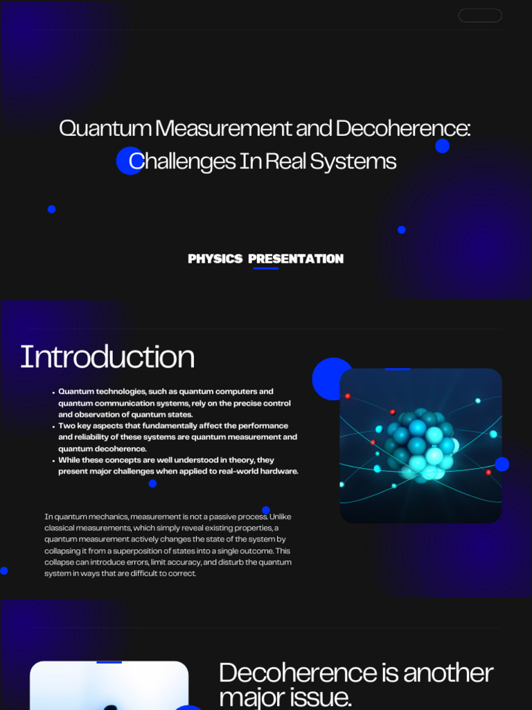 Blue and Black Modern Quantum Computing Presentation | PDF | Quantum ...