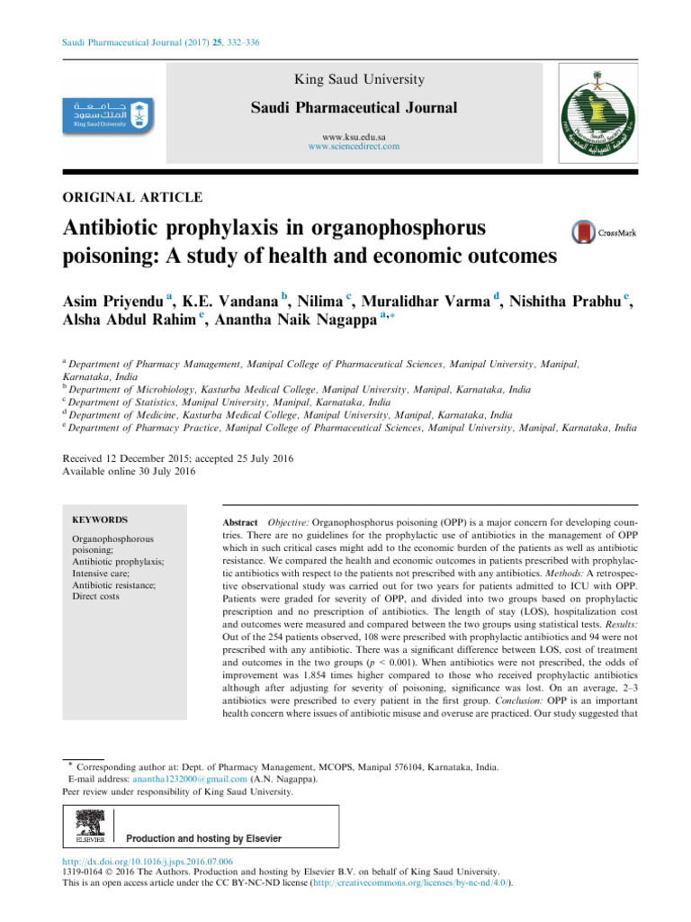Antibiotic Prophylaxis in OPP Outcomes | PDF | Pharmacy | Preventive ...