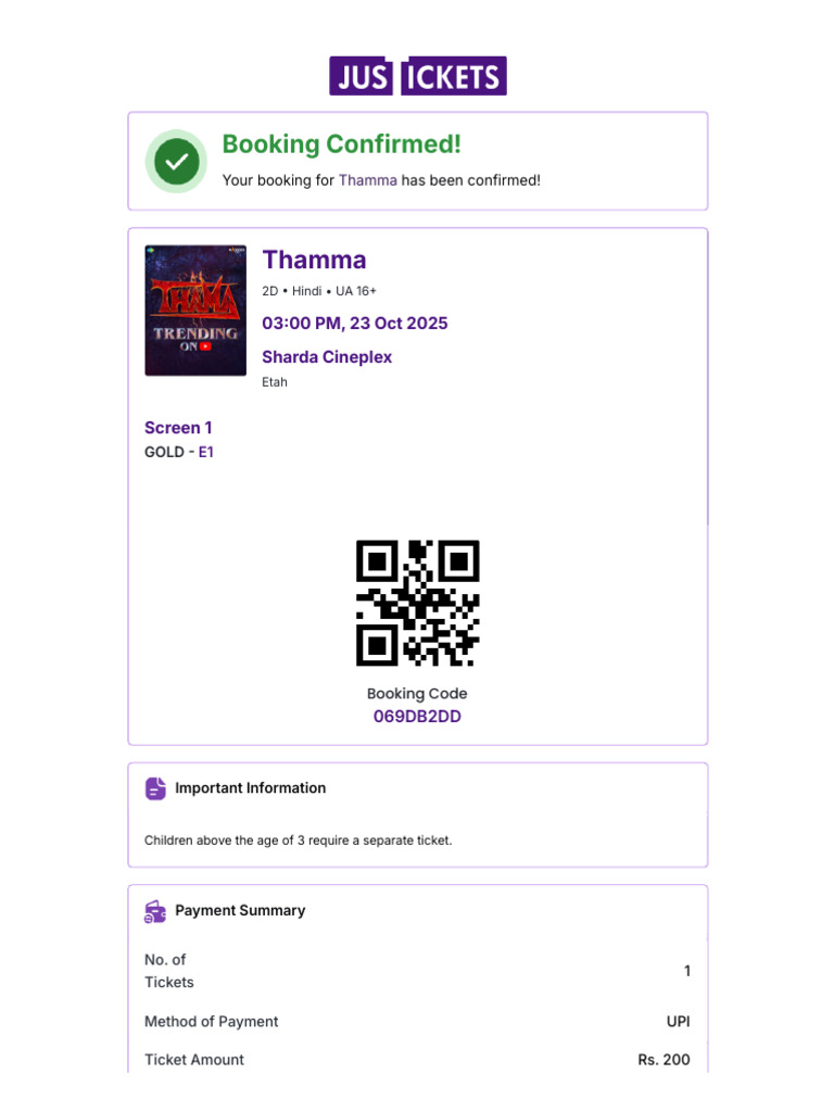 JT Booking Confirmation Base | PDF