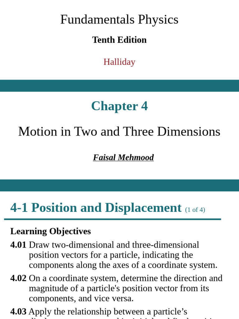 Two and Three Dim Motion | PDF | Acceleration | Velocity