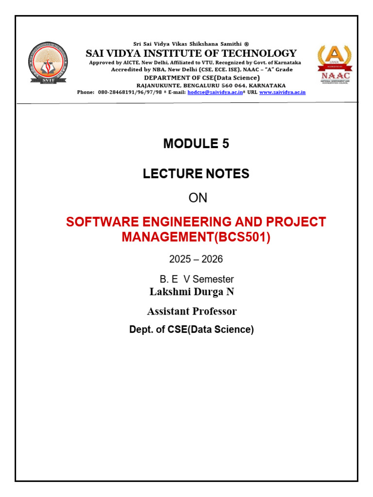 SE&PM Module 5 | PDF | Performance Indicator | Reliability Engineering