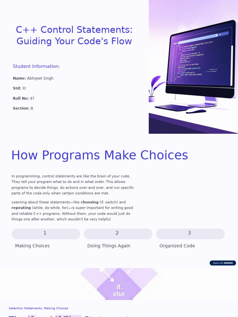 C Control Statements Guiding Your Codes Flow | PDF | Control Flow ...
