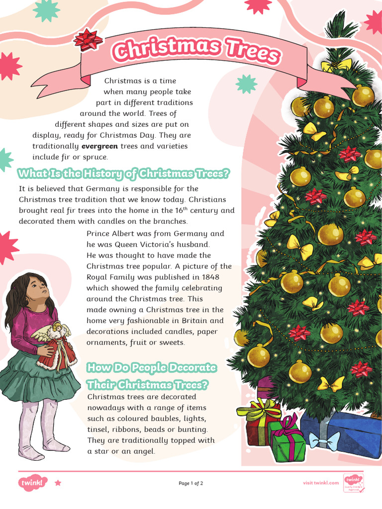t2 T 869 Christmas Trees Differentiated Reading Comprehension Activity ...