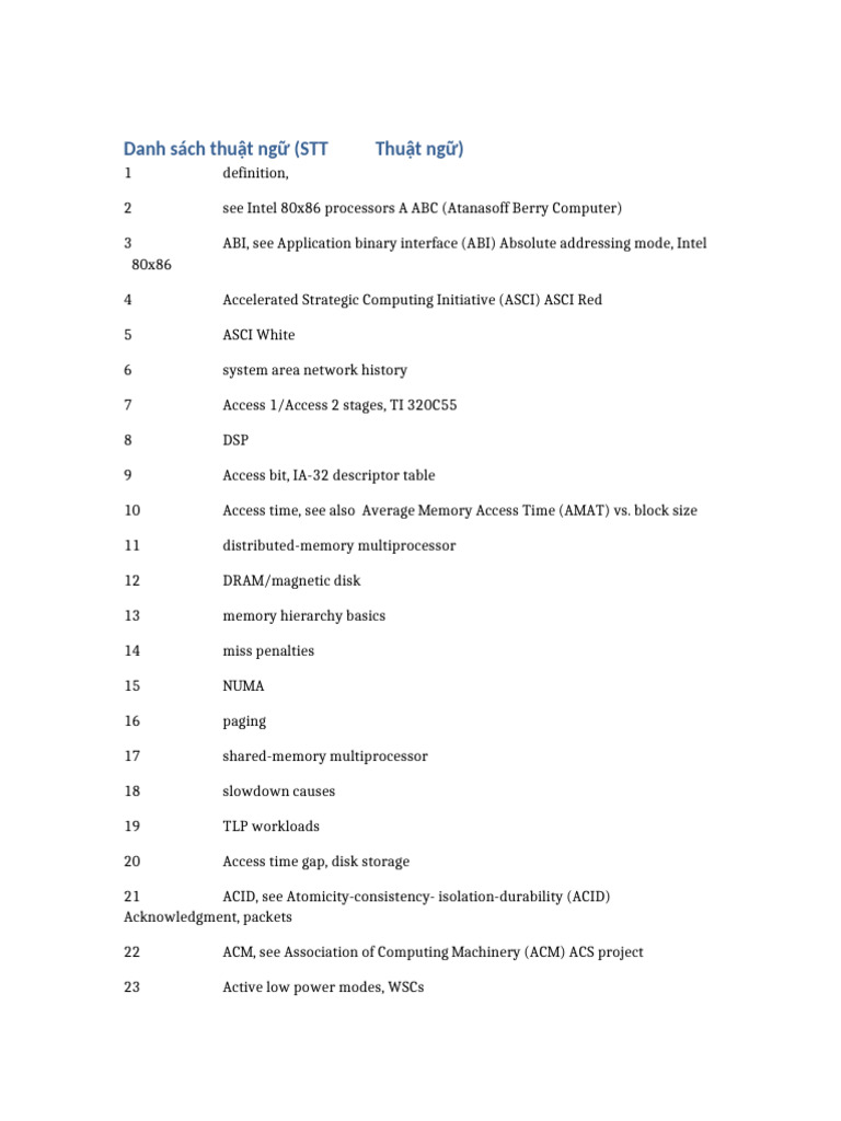 Comprehensive Computing Terminology List | PDF | Central Processing ...