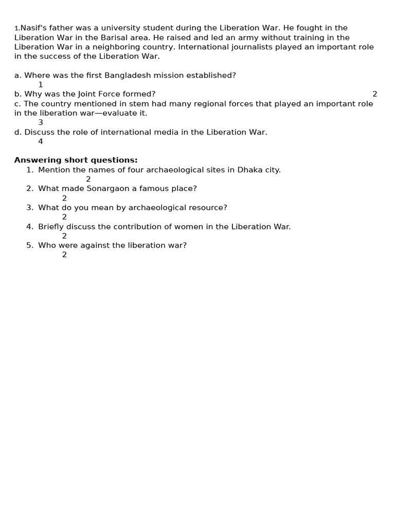 Answering Short Questions | PDF