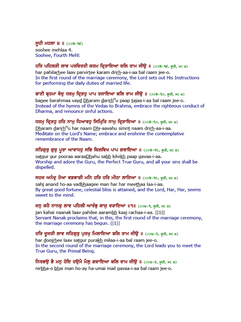 Lavaan - Raj Karega Khalsa Network | PDF