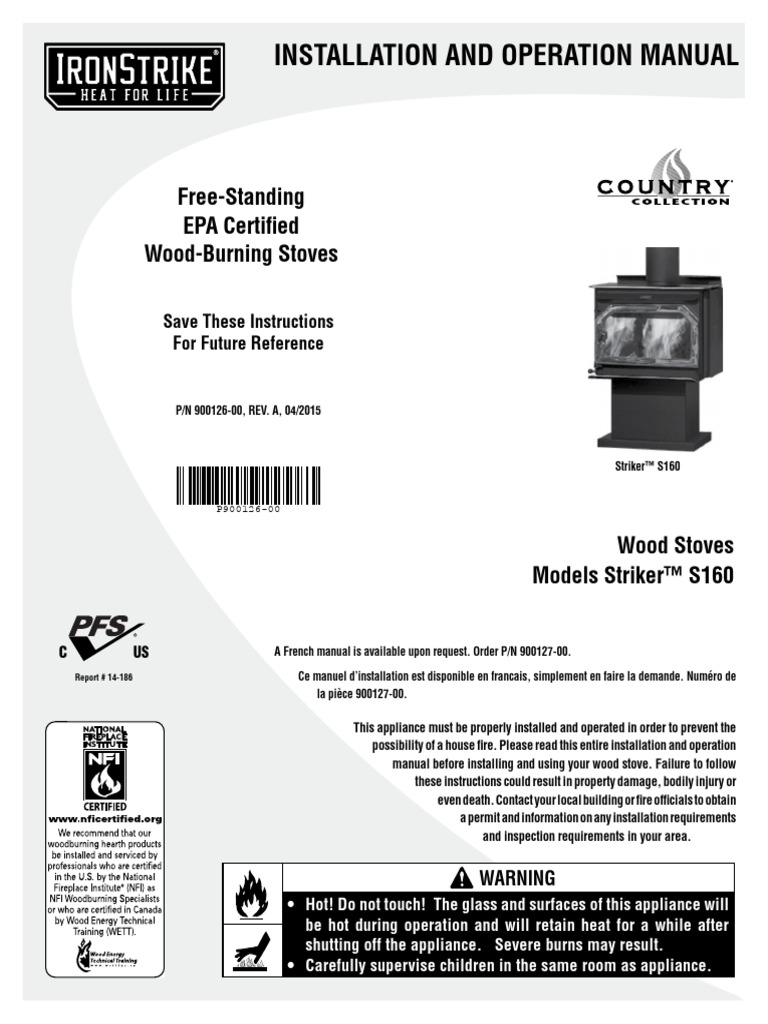 S 160 Wood Owners Manual | PDF | Chimney | Stove