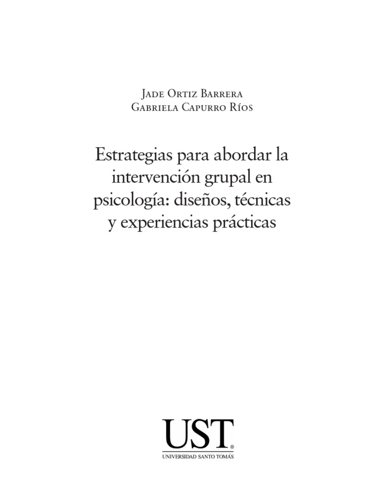 Estrategias de Intervención Grupal en Psicología | PDF | Psicoterapia ...