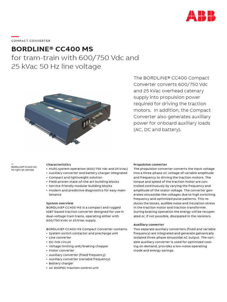 BORDLINE® CC400 Compact Converter Overview | PDF | Electric Motor ...