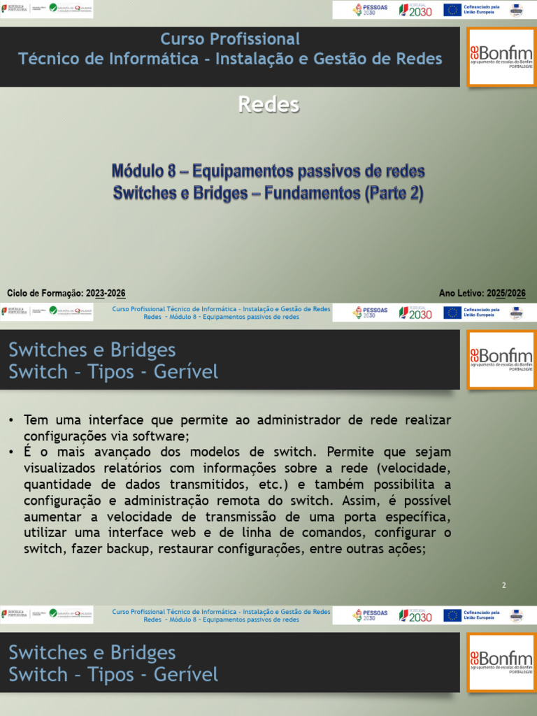 Tipos e Métodos de Switches de Rede | PDF | Comutador de rede | Rede de ...