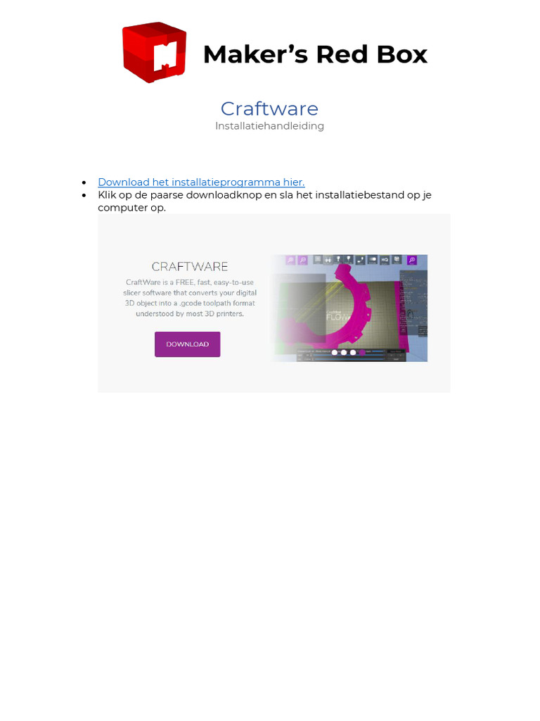 Craftware Installatiehandleiding | PDF