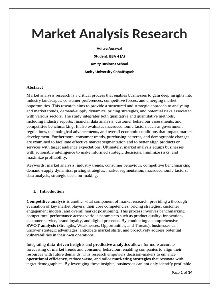Comprehensive Market Analysis Insights | PDF | Consumer Behaviour ...