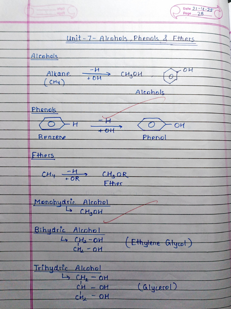 Alcohols, Phenols, and Ethers Overview | PDF | Ether | Aldehyde
