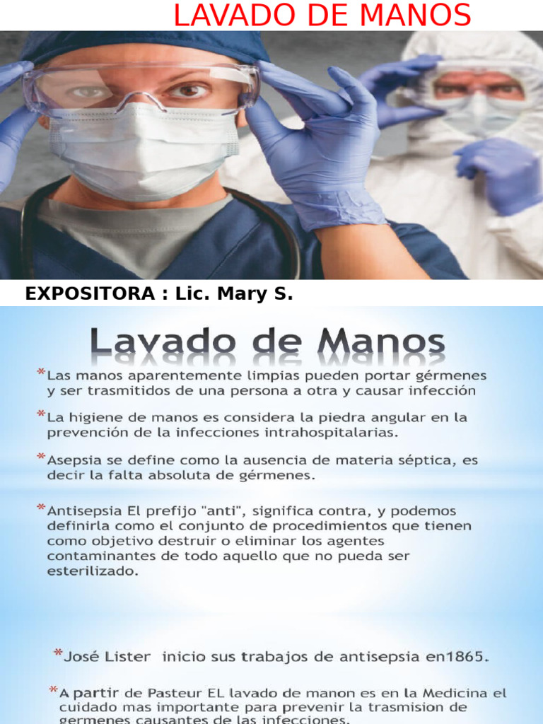 Importancia del Lavado de Manos en Salud | PDF | Lavado de manos ...