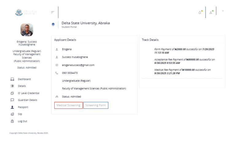 Delta State University Admission Details | PDF