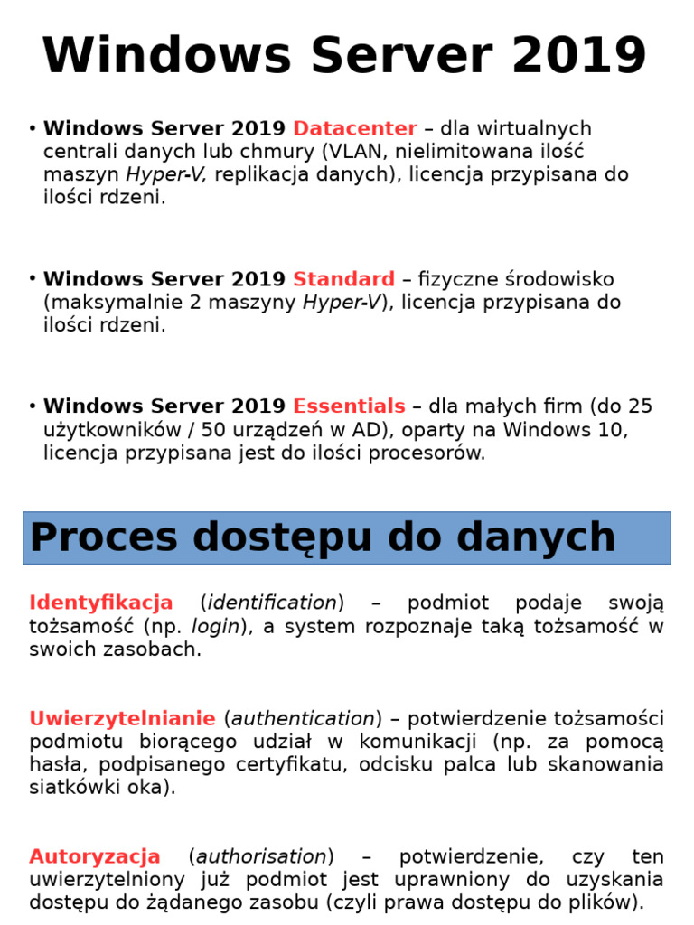 Informatyka Etap3 Windows Server 2019 | PDF