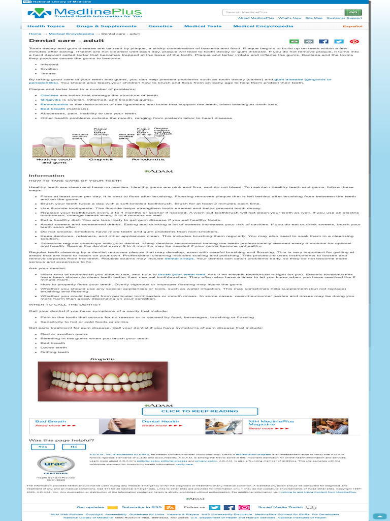 Essential Dental Care Tips for Adults | PDF | Oral Hygiene | Toothbrush