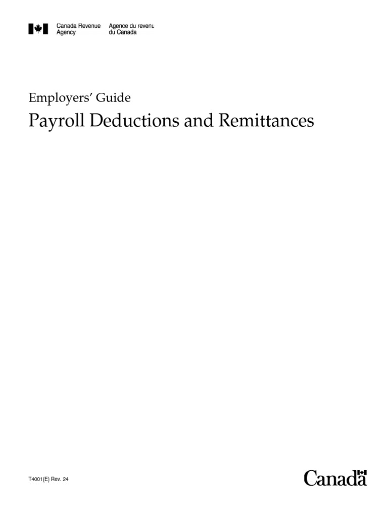 Employers' Guide to Payroll Deductions | PDF | Payroll Tax | Payroll
