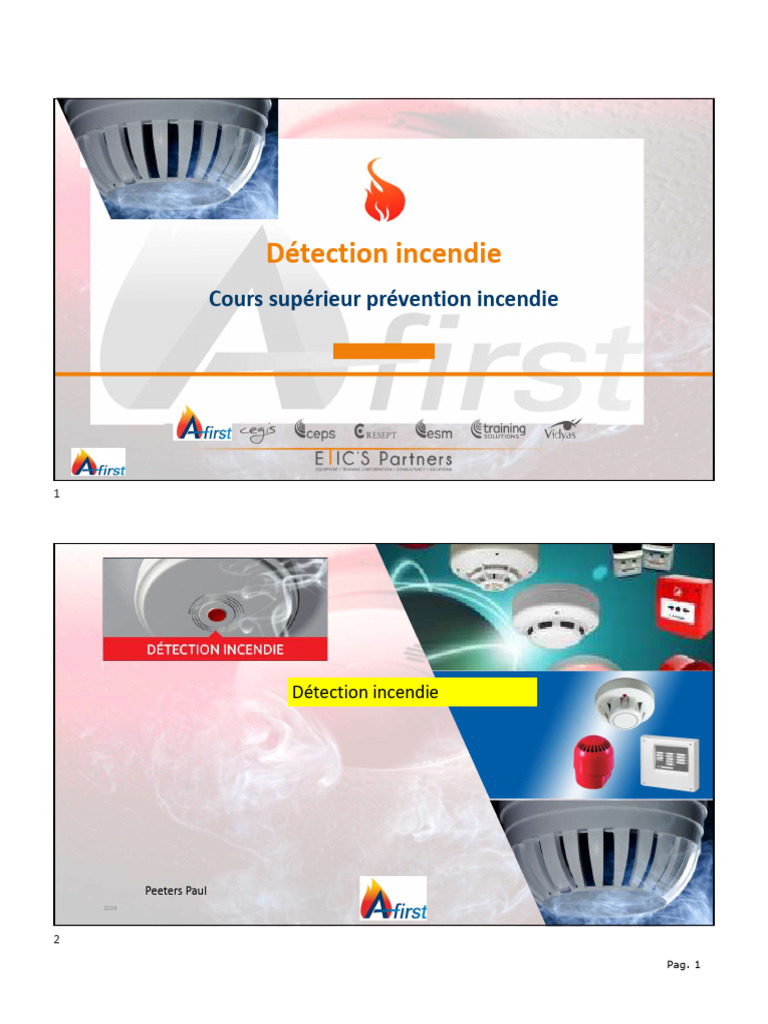 Guide sur la détection incendie 2024 | PDF | Extincteur automatique à ...