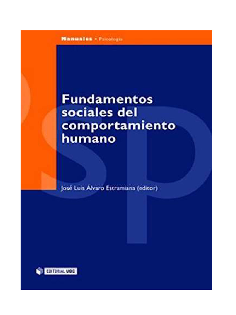 Fundamentos Sociales Del Comportamiento Humano | PDF