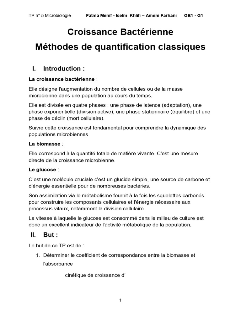 TP 5 Microbio | PDF | Microbiologie | Bactérie